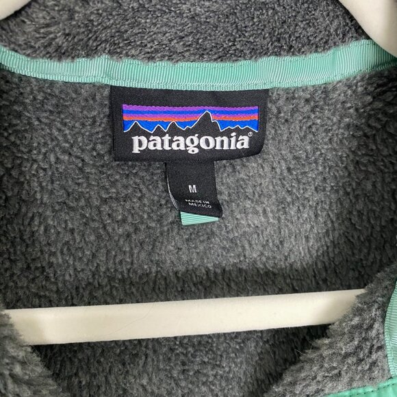 Patagonia Re-Tool Snap-T Fleece Pullover Jacket Grey Blue Womens Medium - Picture 3 of 5